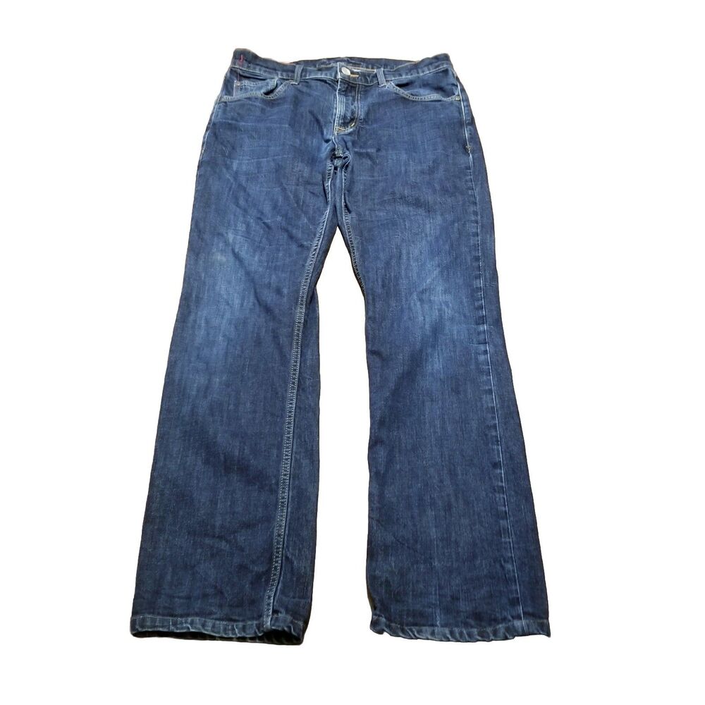 Robert Graham Yates Jeans Men's Size 33 Classic Fit Blue Stretch Denim (33x31)